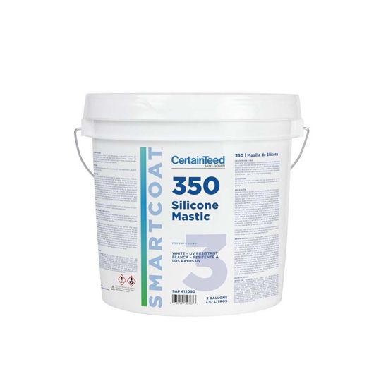 CertainTeed Roofing SMARTCOAT&trade; 350 Silicone Mastic - 2 Gallon Pail White