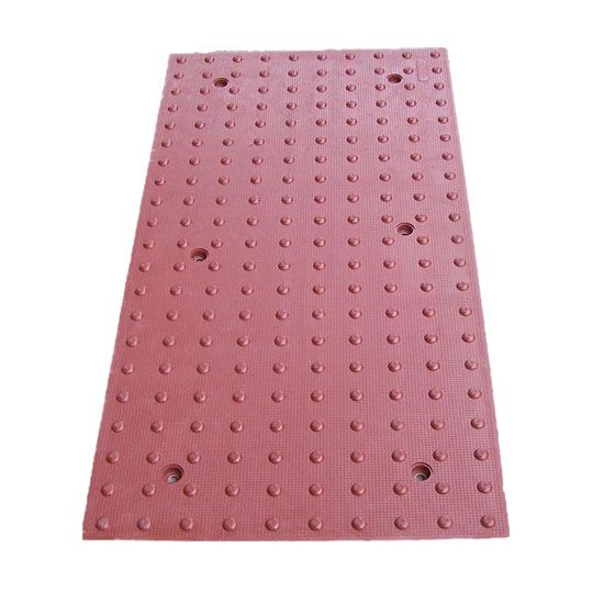 ADA Solutions 2' x 5' Cast-In-Place Replaceable Rectangular Tactile Warning Surface Panel Brick Red