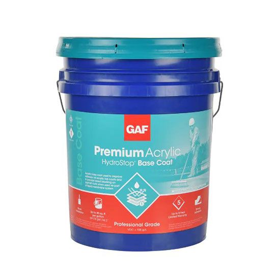 GAF Premium Acrylic HydroStop&reg; Base Coat 5 Gallon Pail Patina Green