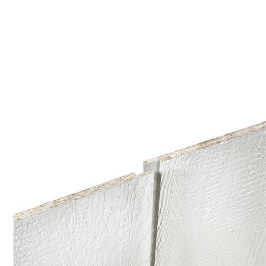 Wausau Supply 3/8" x 4' x 10' Diamond Kote&reg; Cedar No Groove Shiplap Panel White