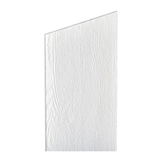 Wausau Supply 3/8" x 16" x 16' Diamond Kote&reg; Cedar No Groove Square Edge Panel White