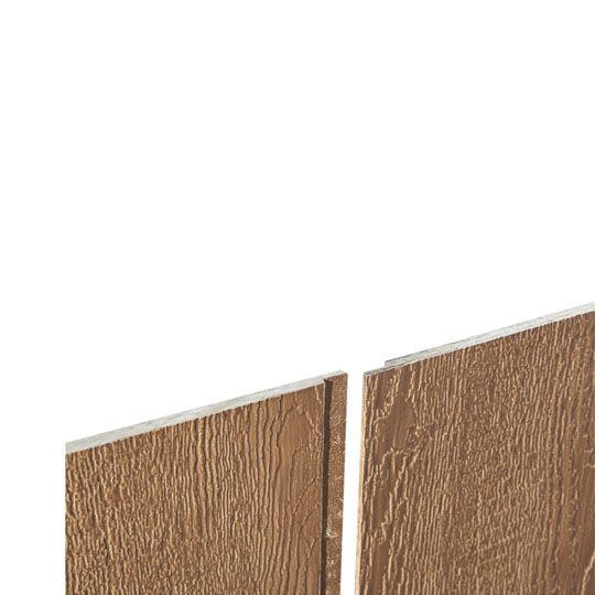 Wausau Supply 3/8" x 4' x 10' Diamond Kote&reg; Woodgrain No Groove Shiplap Panel Chestnut