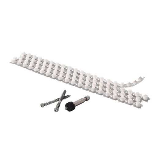 CertainTeed Siding Cortex&reg; Hidden Fastening System with 2-3/4" Screws and Smooth Collated Plugs - 250 Lin. Ft Box Natural White