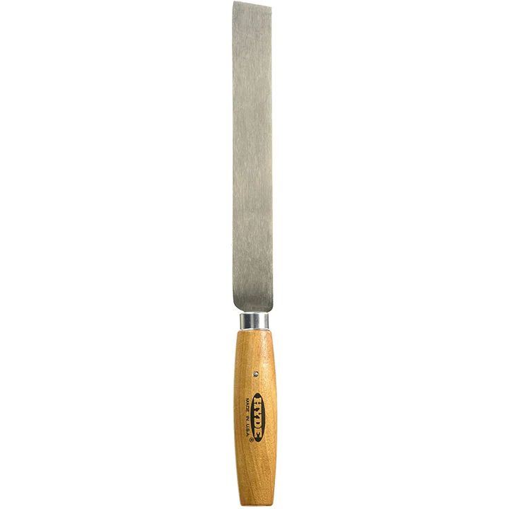 Paint Sundries Solutions Hyde 60780 Square Point Knife Wood Handle 14 Gauge - 8" x 1"