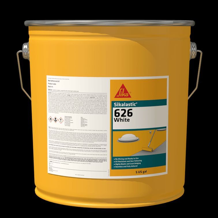 Sika Sikalastic -626 Single Component Polyurethane Roof Coating - Pearl Gray - 5 Gallon Pail